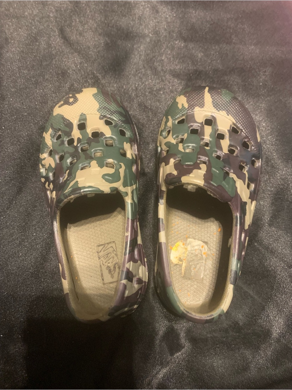 Vans Kids Camouflage Slip-On Clog - Green & Tan